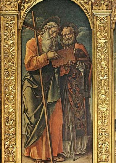 Bartolomeo Vivarini Sts Andrew and Nicholas of Bari oil painting picture